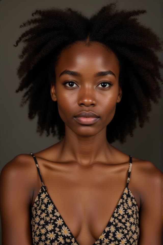 portrait photo of a african young woman